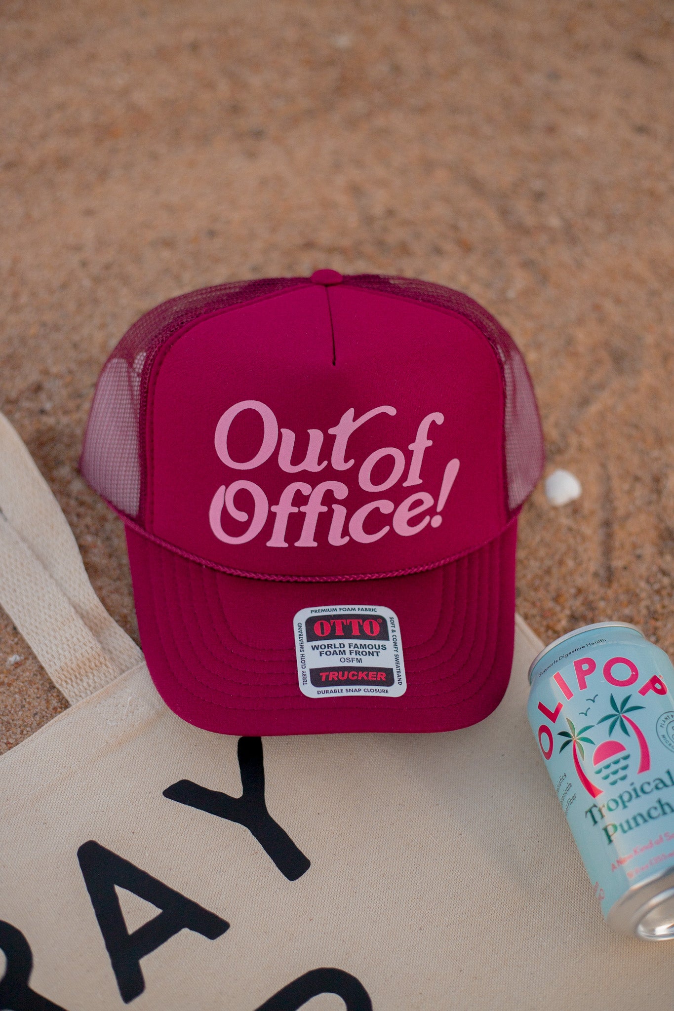 OUT OF OFFICE HAT - BURGUNDY