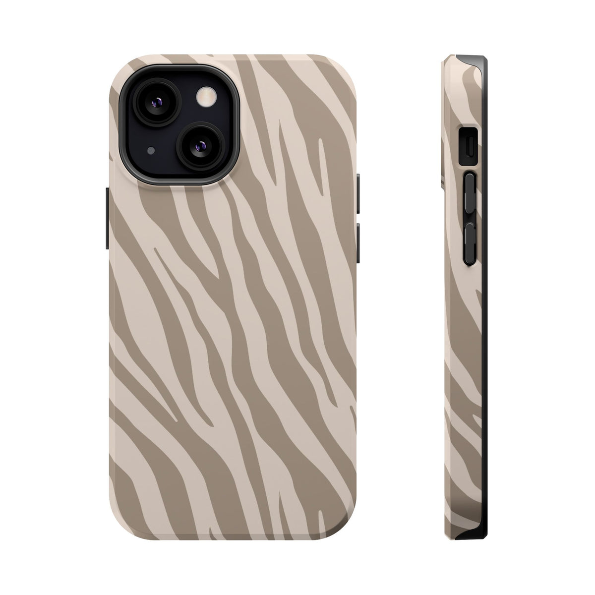 Tan Zebra Stripe Magnetic Phone Case