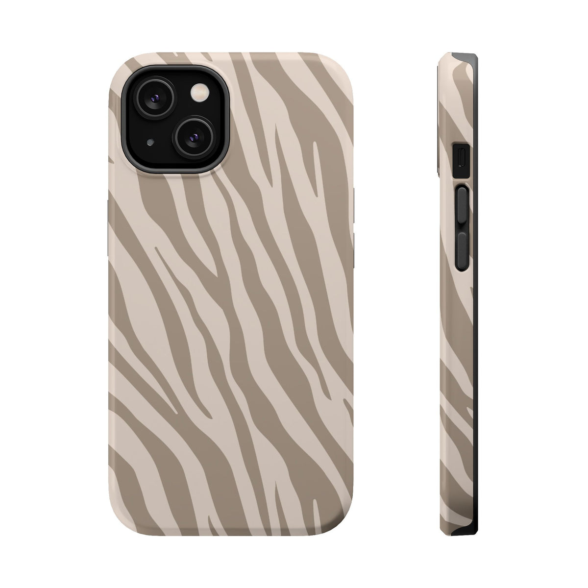 Tan Zebra Stripe Magnetic Phone Case
