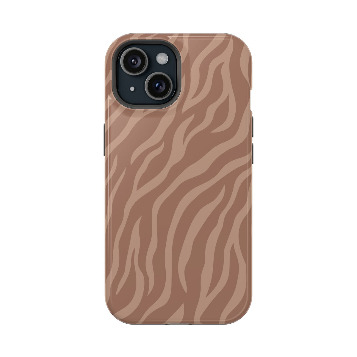 Brown Zebra Magnetic Impact-Resistant Case