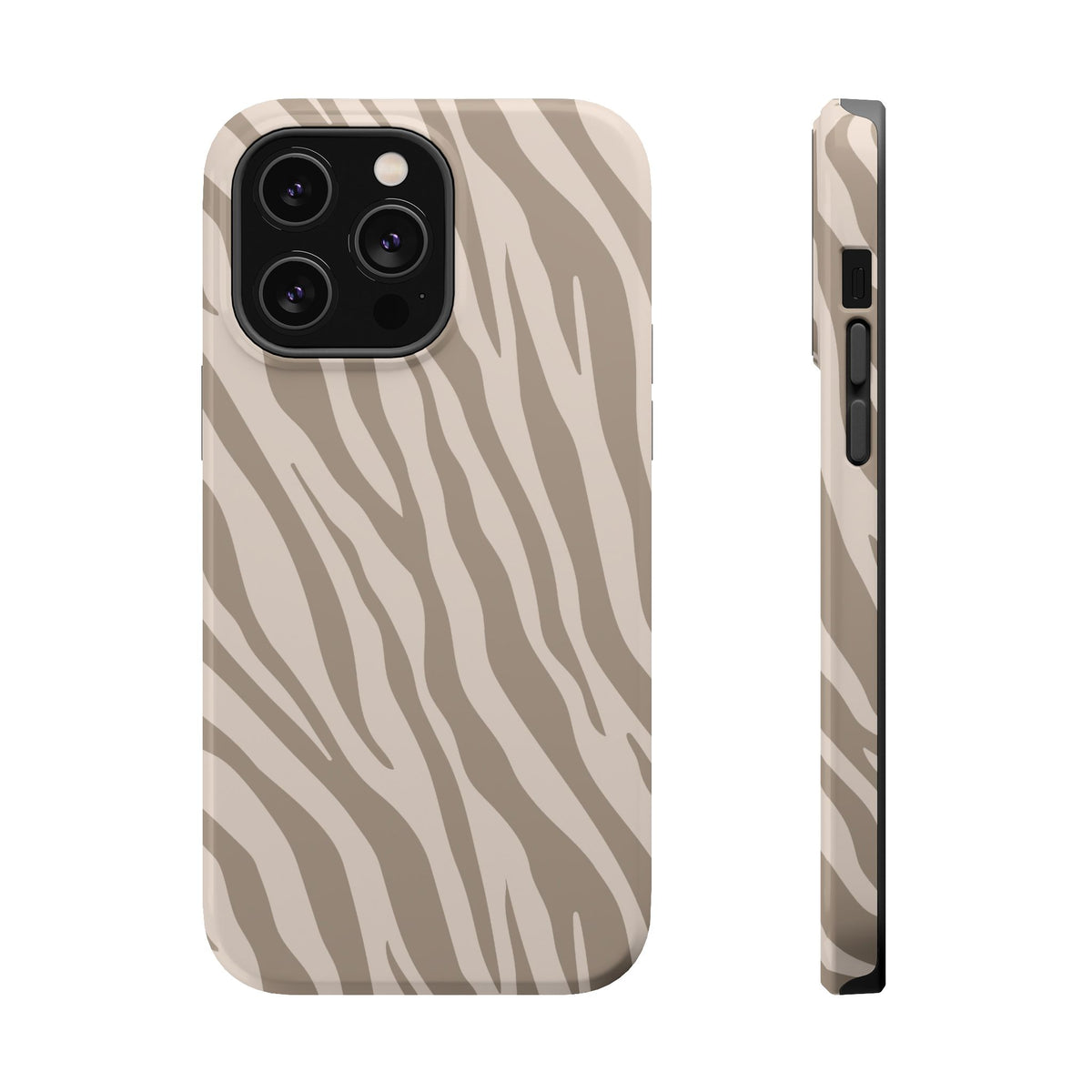 Tan Zebra Stripe Magnetic Phone Case
