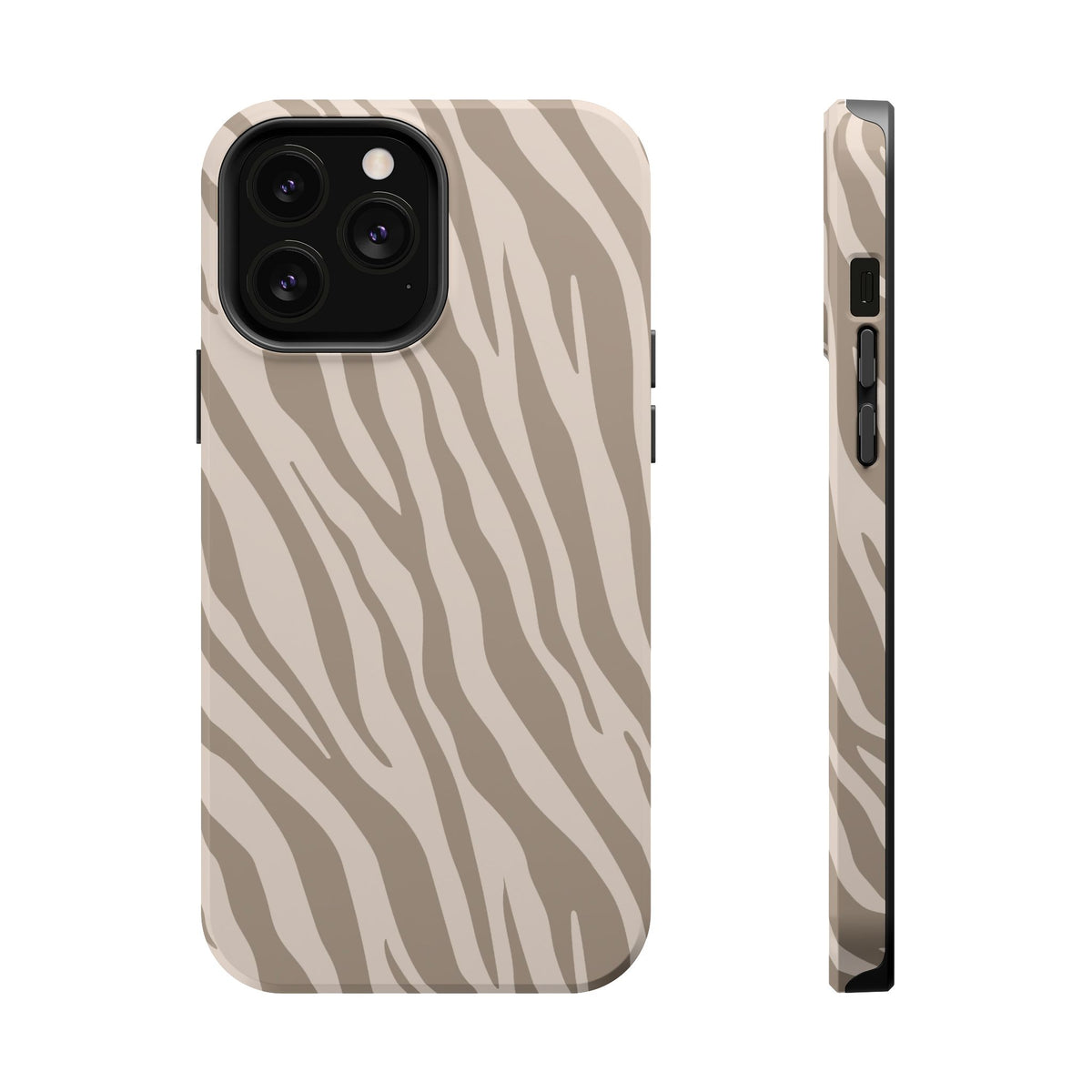Tan Zebra Stripe Magnetic Phone Case