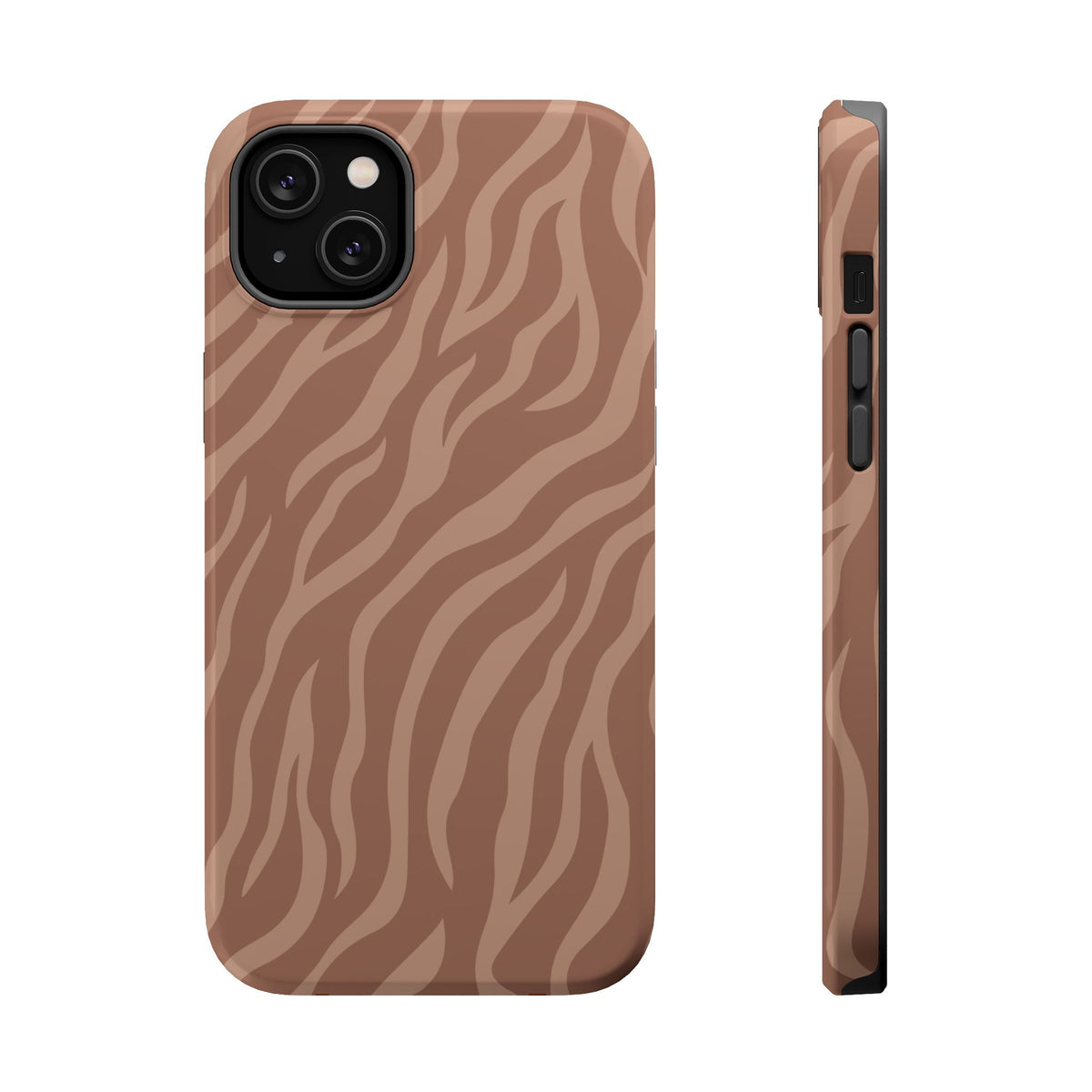 Brown Zebra Magnetic Impact-Resistant Case