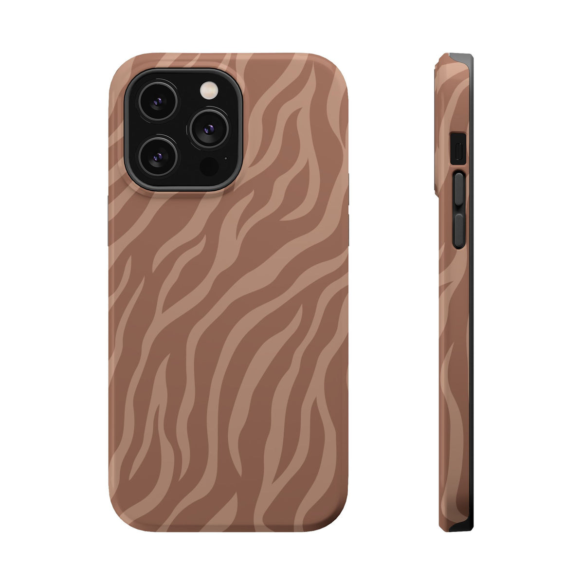 Brown Zebra Magnetic Impact-Resistant Case
