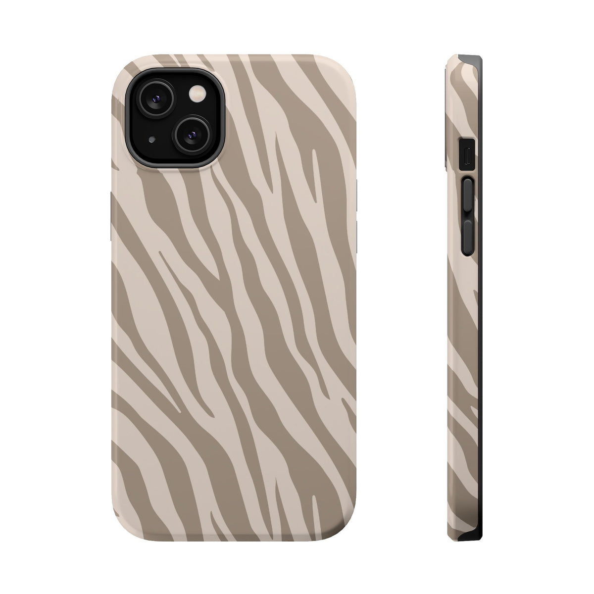 Tan Zebra Stripe Magnetic Phone Case