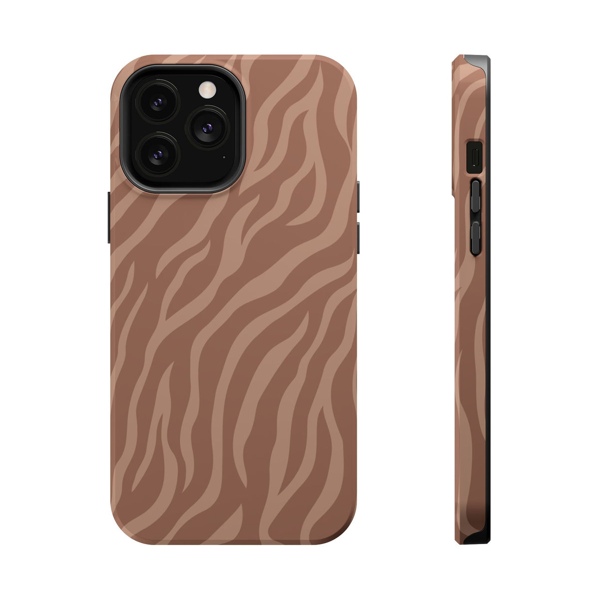 Brown Zebra Magnetic Impact-Resistant Case