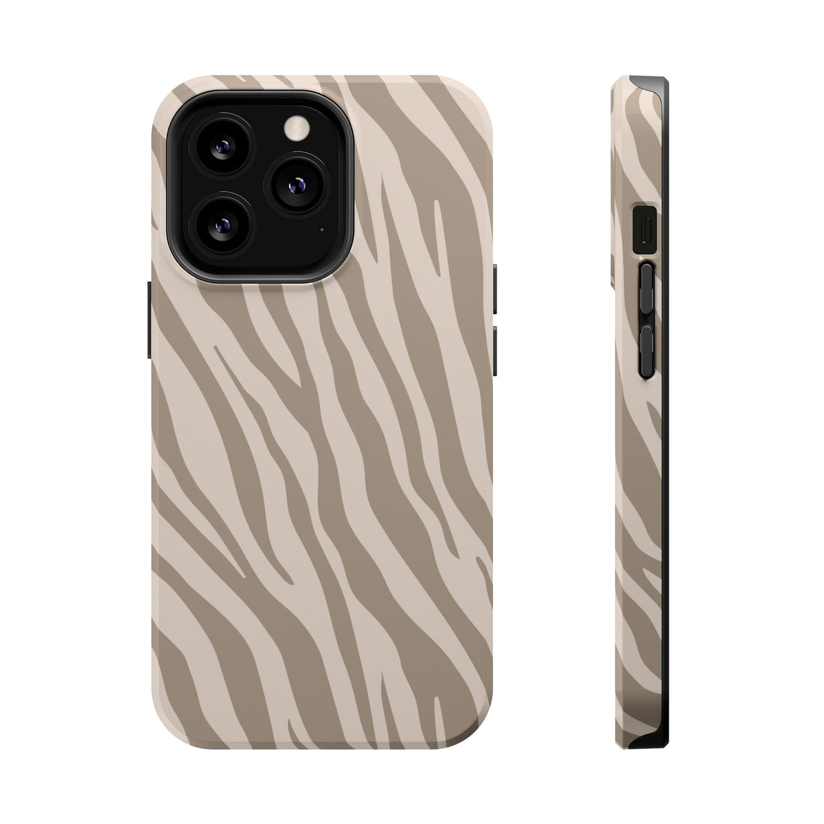 Tan Zebra Stripe Magnetic Phone Case