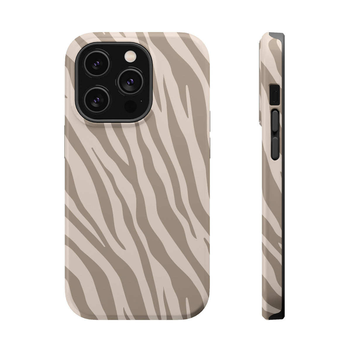 Tan Zebra Stripe Magnetic Phone Case