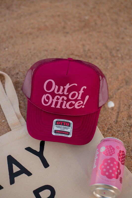 OUT OF OFFICE HAT - BURGUNDY